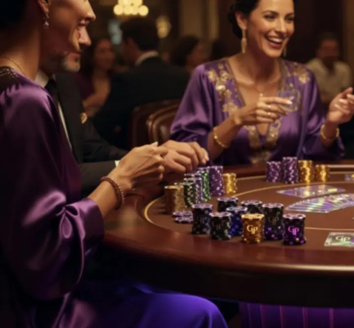 Profesjonalny stół pokerowy podczas eventu